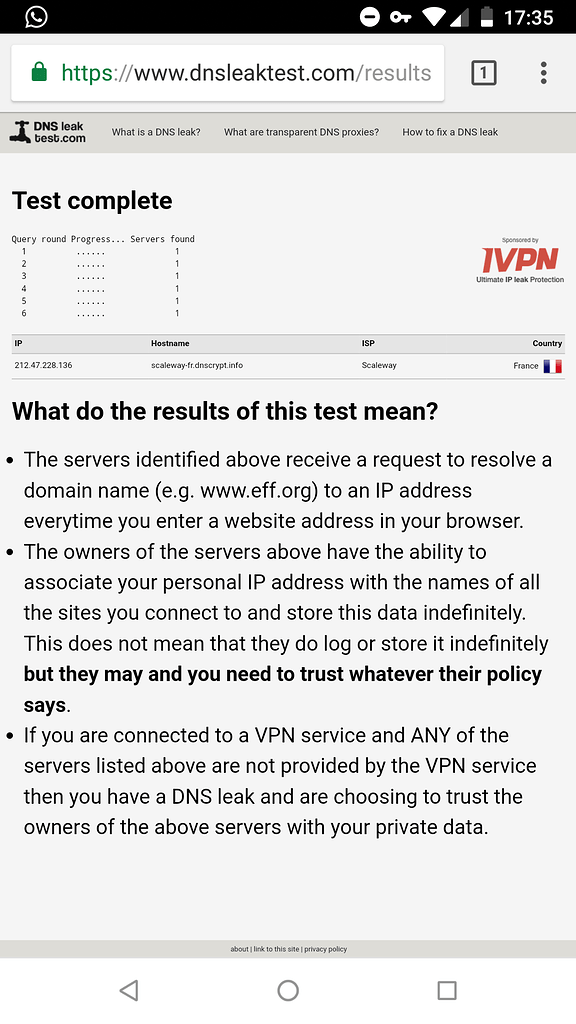 Wireguard не работает dns