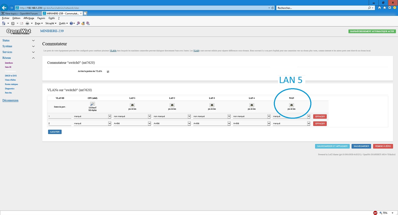 Openwrt замена wan на lan