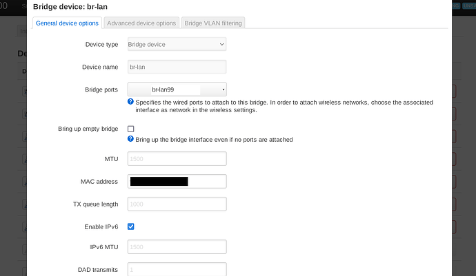 5. Change the default bridge-lan to mangement bridge-lan