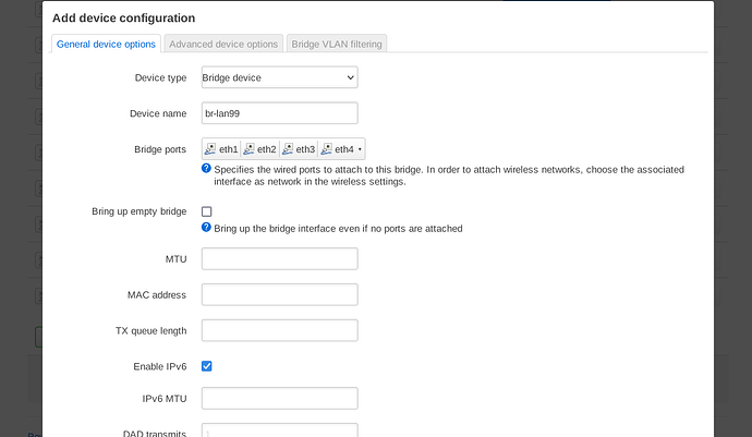 3. Create a new bridge-lan