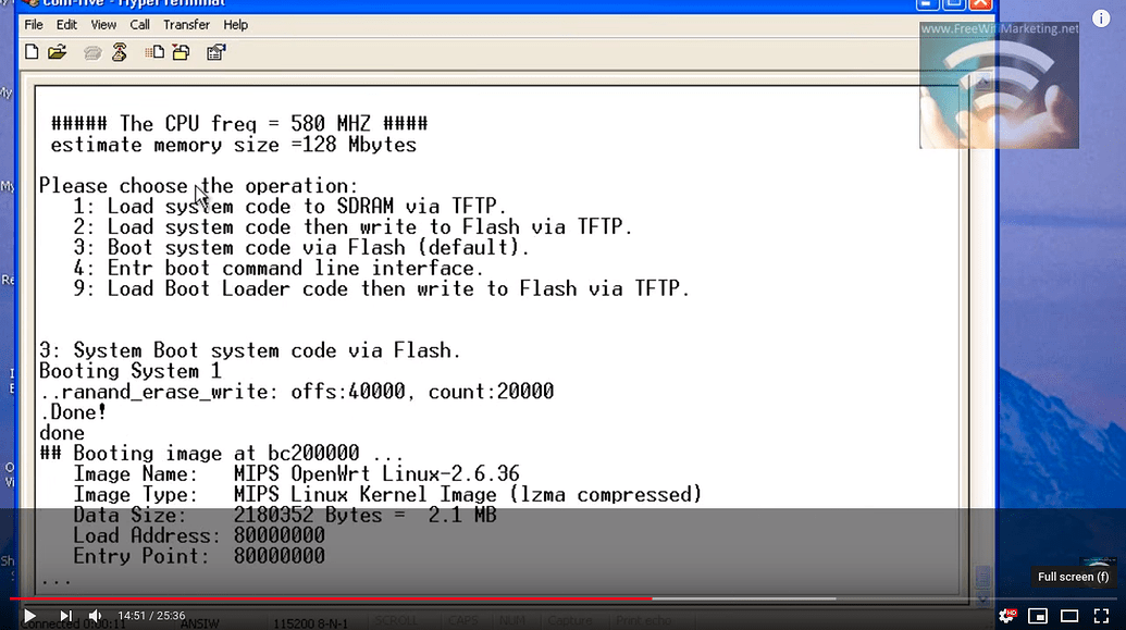 openwrt serial console mini computer