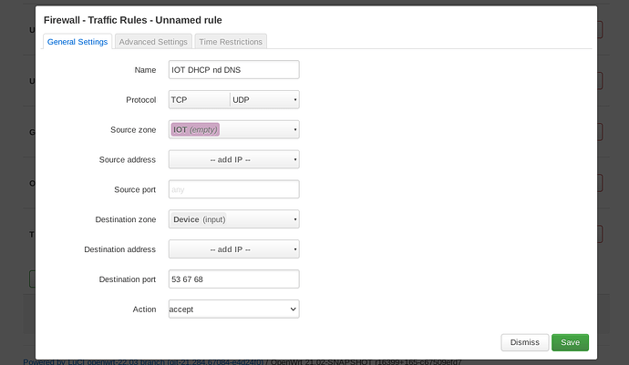 1. Add new firewall for iot