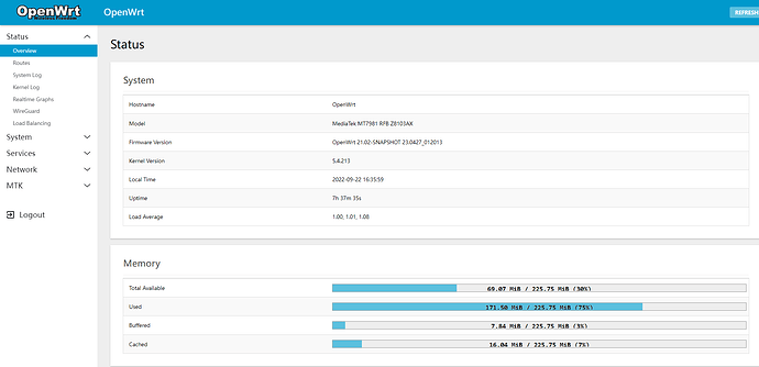 ui of openwrt wireless freedom