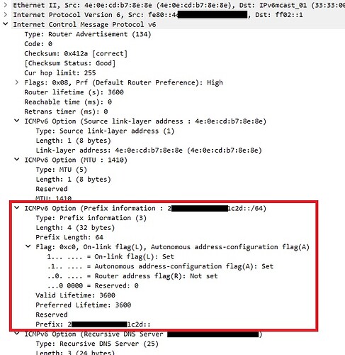 Wireshark ICMPv6 Screenshot