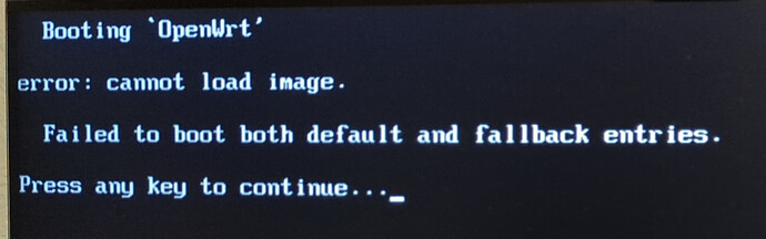 first error message