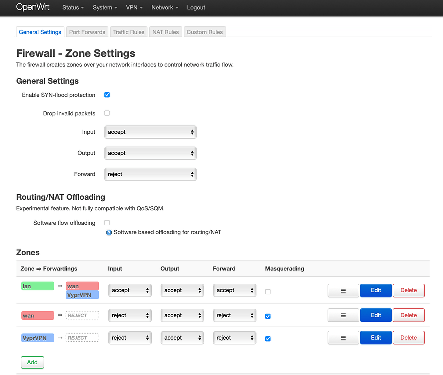 OpenWrt on Raspberry WLAN Access Point route over tun0 (VPN) Installing and Using OpenWrt