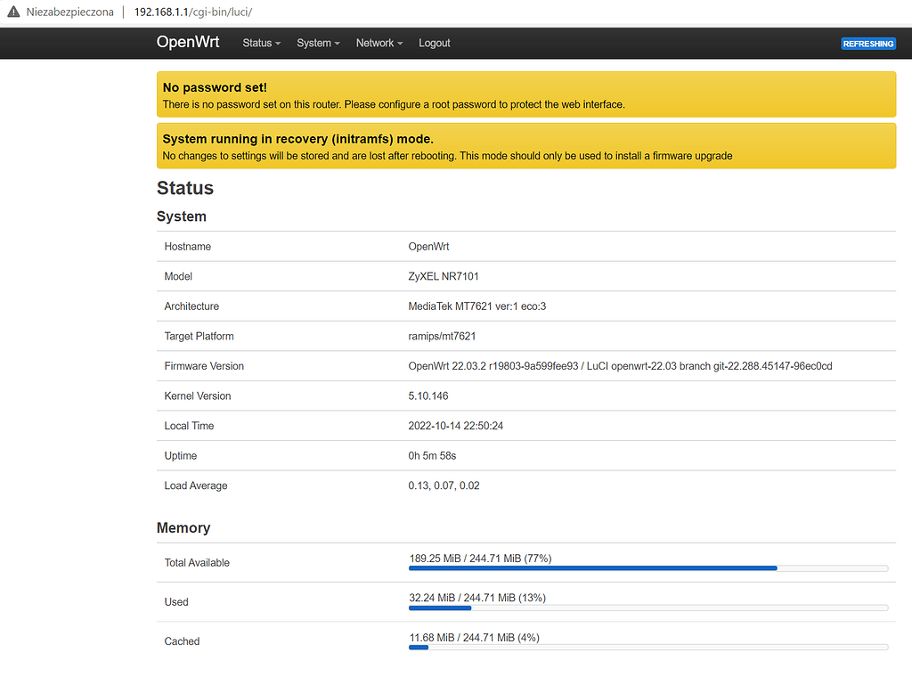 OpenWrt Wiki] ZyXEL NR7101