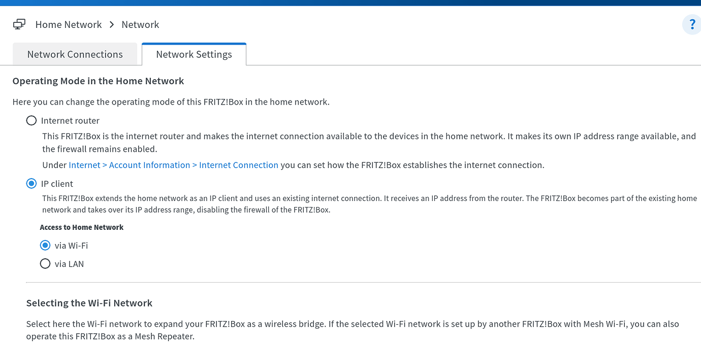 Using OpenWrt to extend Fritz!Box wlan Network and Wireless