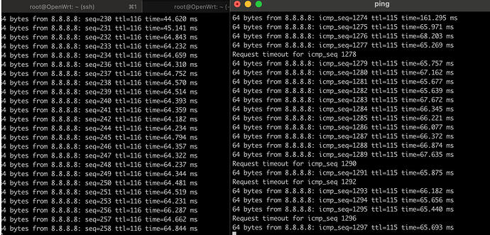 ping owrt vs mac