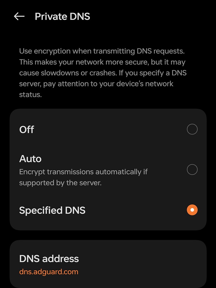 adguard dns chromecast