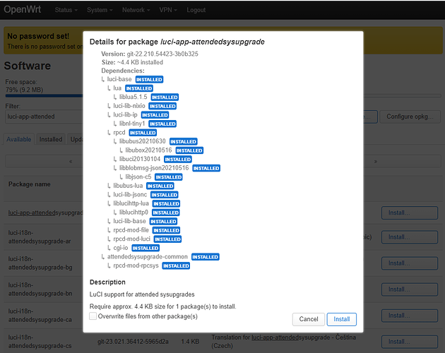LuCI Atteneded SysUpgrade I