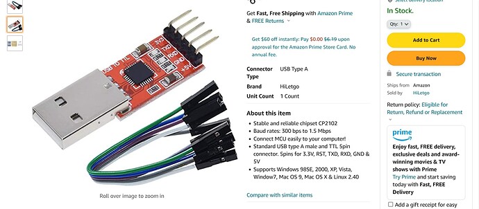Screenshot 2022-02-15 at 17-22-22 Amazon com HiLetgo CP2102 USB 2 0 to TTL Module Serial Converter Adapter Module USB to TT...