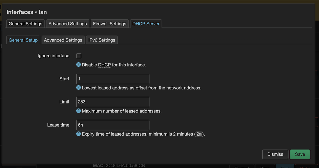 DHCP Start not applying - Installing and Using OpenWrt - OpenWrt Forum