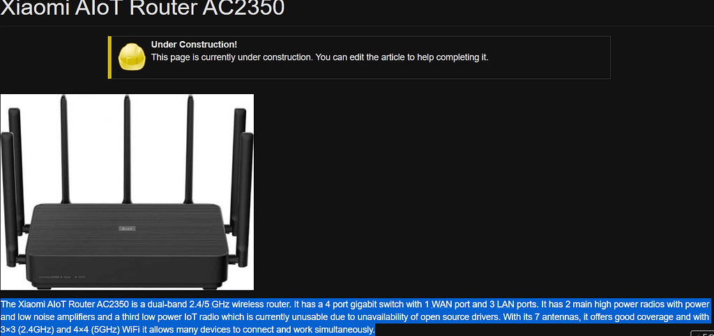 mi aiot router ac2350 openwrt