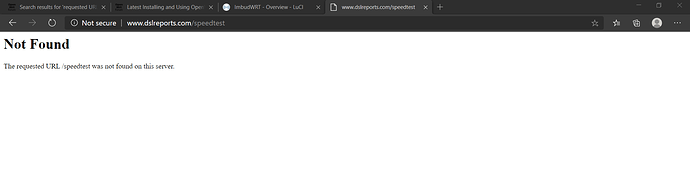 DSL Reports Not Found