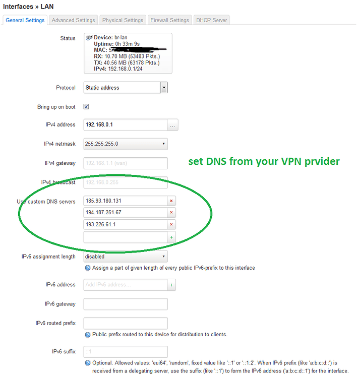 Openvpn передать dns клиенту