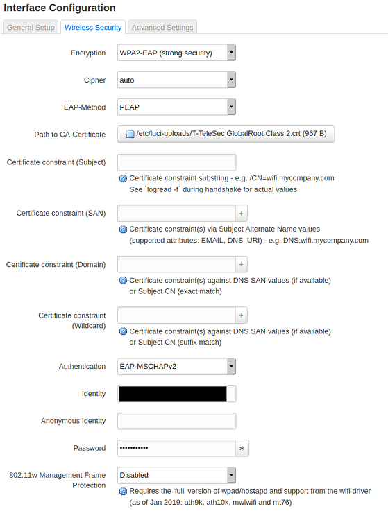 eduroam eap phase 2 authentication