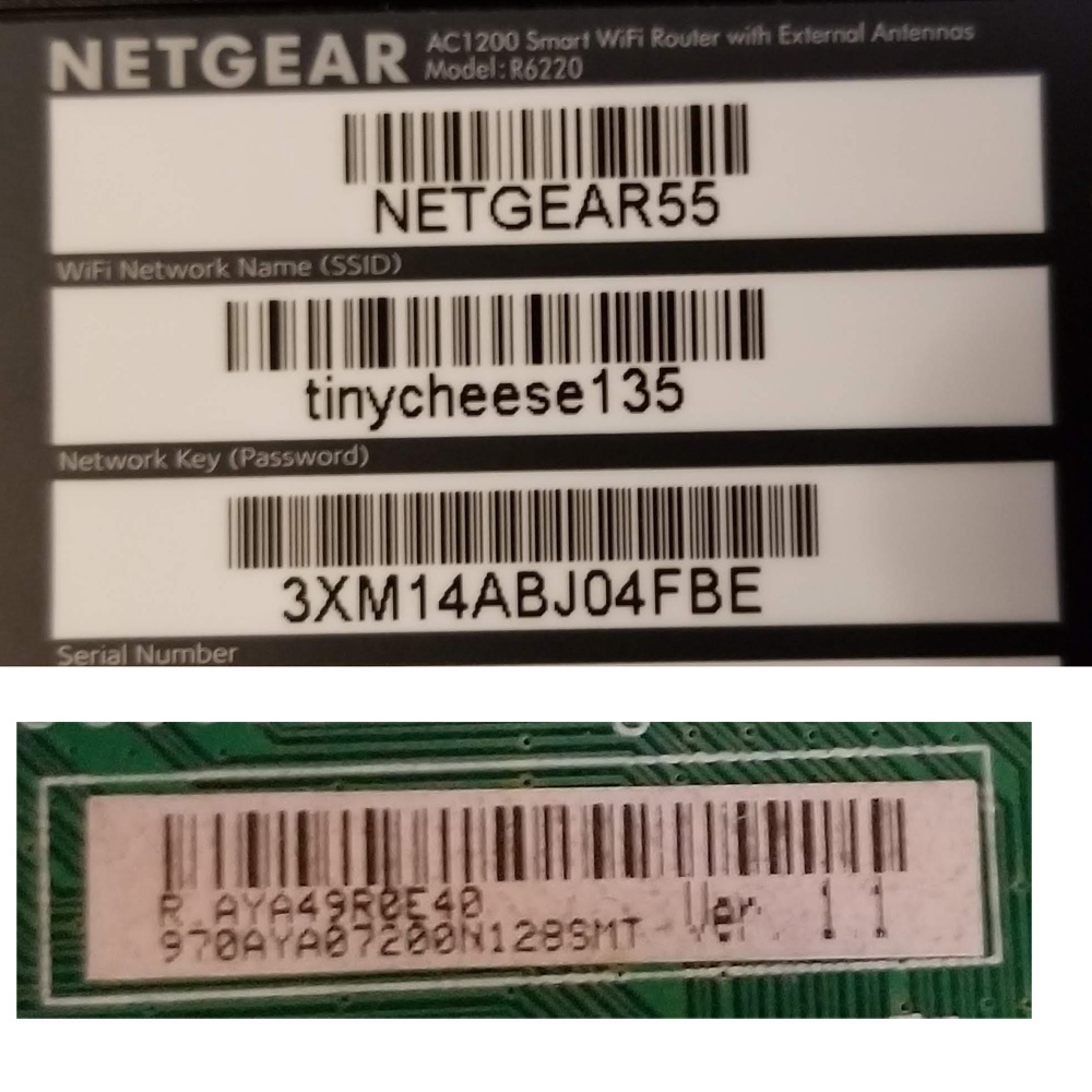 netgear serial number location