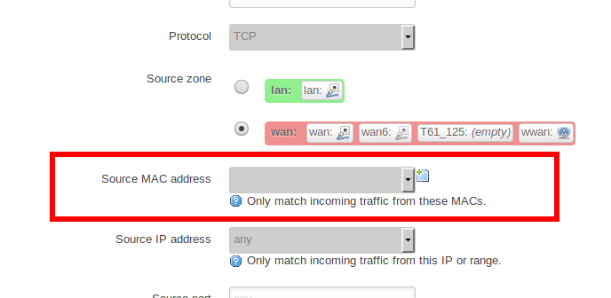 Filtered Port Forwarding by Source MAC address. Now can't reach remote