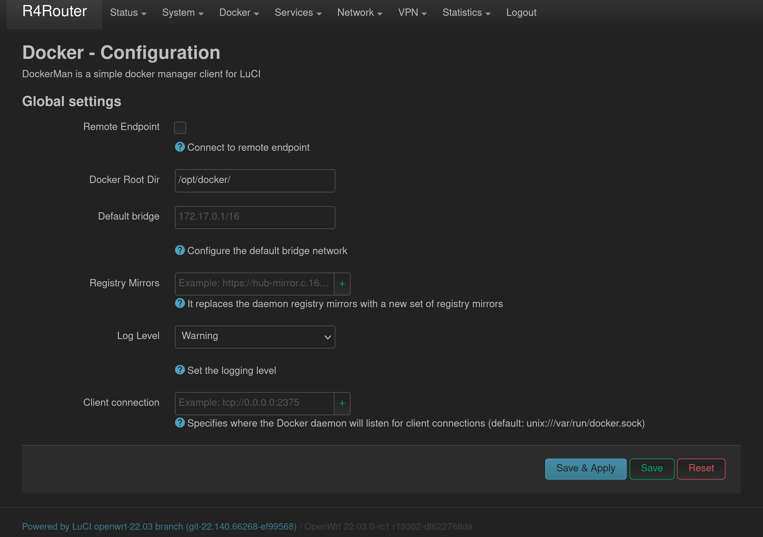 Luciappdockerman Docker Configuration Installing and Using