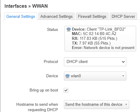 interface WWAN router 2