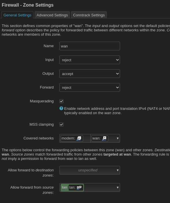 Routing rule to access modem - Installing and Using OpenWrt - OpenWrt Forum