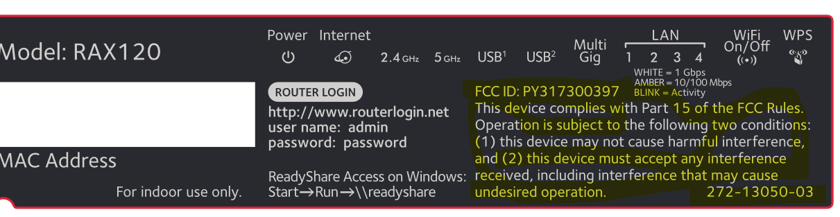 is fcc id same as mac address