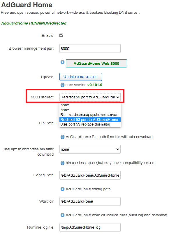 adguard home openwrt