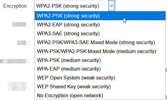 wpa2 mixed mode or personal