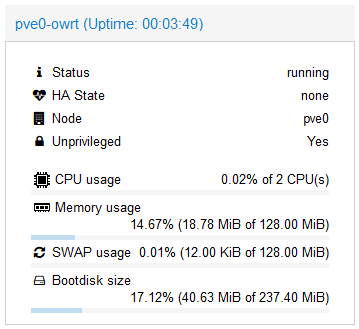 OpenWRT In Proxmox LXC Container - Shows RAM Size From Host Instead Of ...