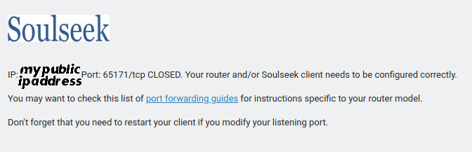 Soulseek port forwarding