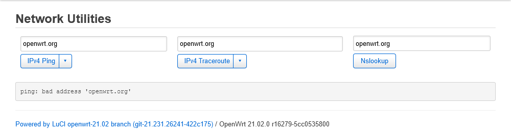 Screenshot 2021-09-22 at 11-01-53 OpenWrt - Diagnostics - LuCI