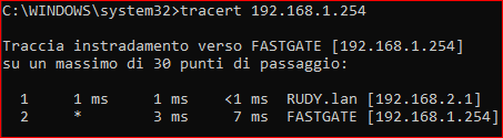 tracert fastgate