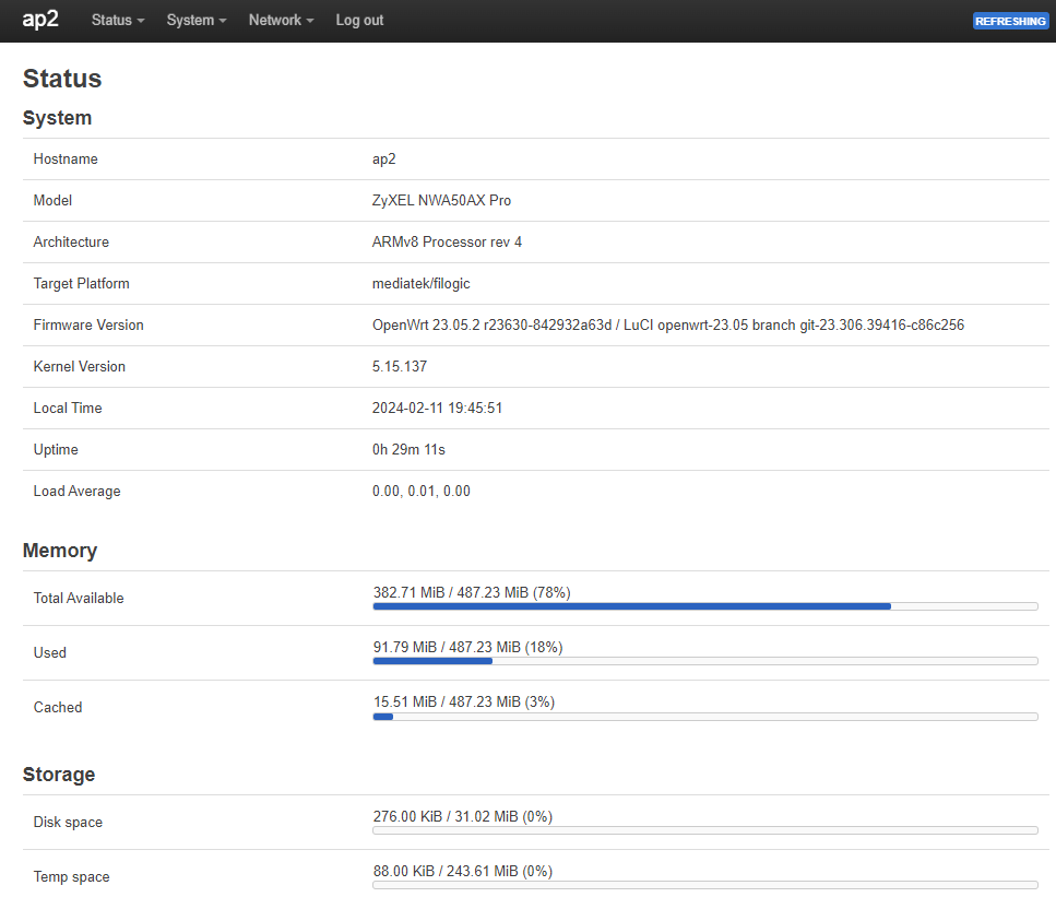 ZyXEL NWA50AX Pro Performance - Installing and Using OpenWrt - OpenWrt ...